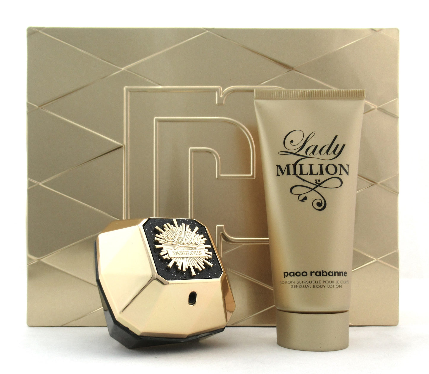 Paco Rabanne Lady Million FABULOUS 2.7 oz EDP Intense Spray + 3.4 oz B/L New Set