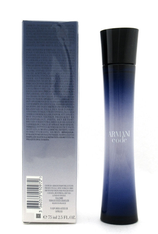 Armani Code by Giorgio Armani Eau De Parfum Spray for Women 75 ml./ 2.5 oz. Damaged Box