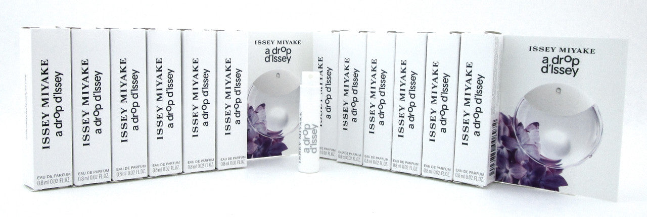 Issey Miyake A Drop D'Issey Eau de Parfum Spray for Women. Vial Pack Lot of 12 x 0.8 ml. New Sealed