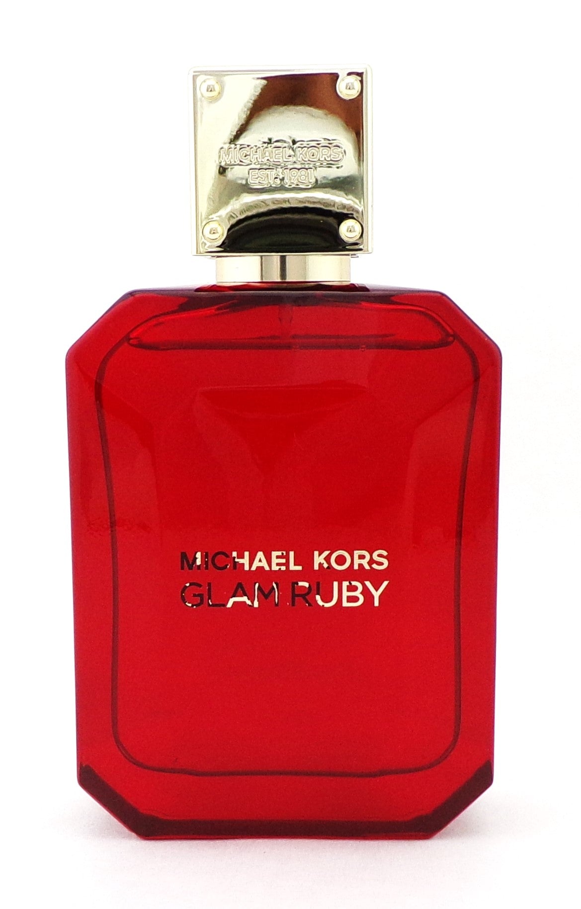 Michael Kors Glam Ruby Eau de Parfum Spray for Women 3.4 oz./ 100 ml Tester w/Cap NO BOX Lower Fragrance Level Gold Letter are scratched