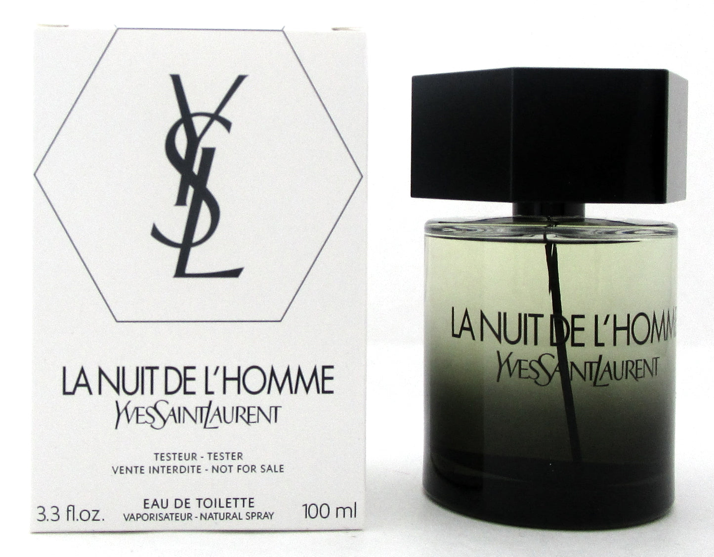 La Nuit De L'Homme by Yves Saint Laurent 3.3 oz. Eau de Toilette Spray for Men. New Tester w/Cap