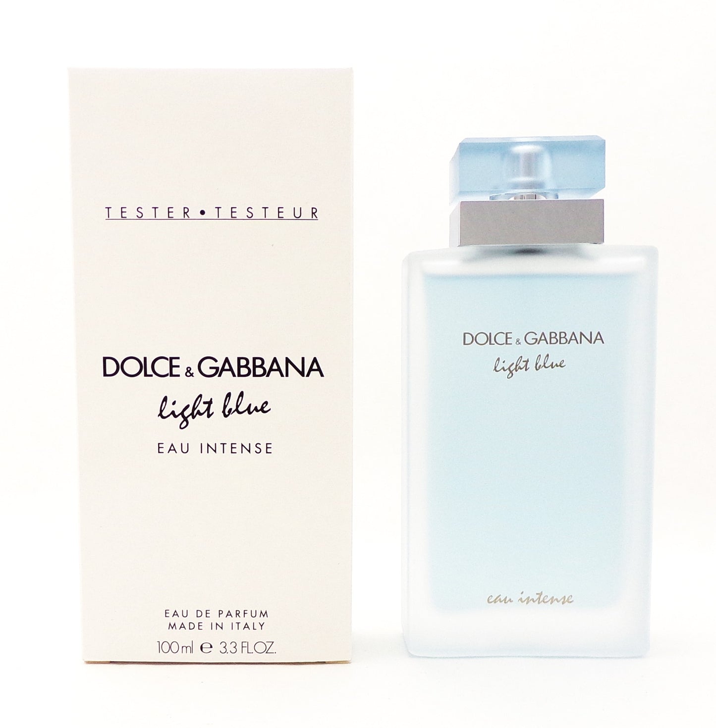 Dolce & Gabbana Light Blue Eau Intense 3.3 oz./100 ml. Eau de Parfum Spray for Women New TESTER w/Cap