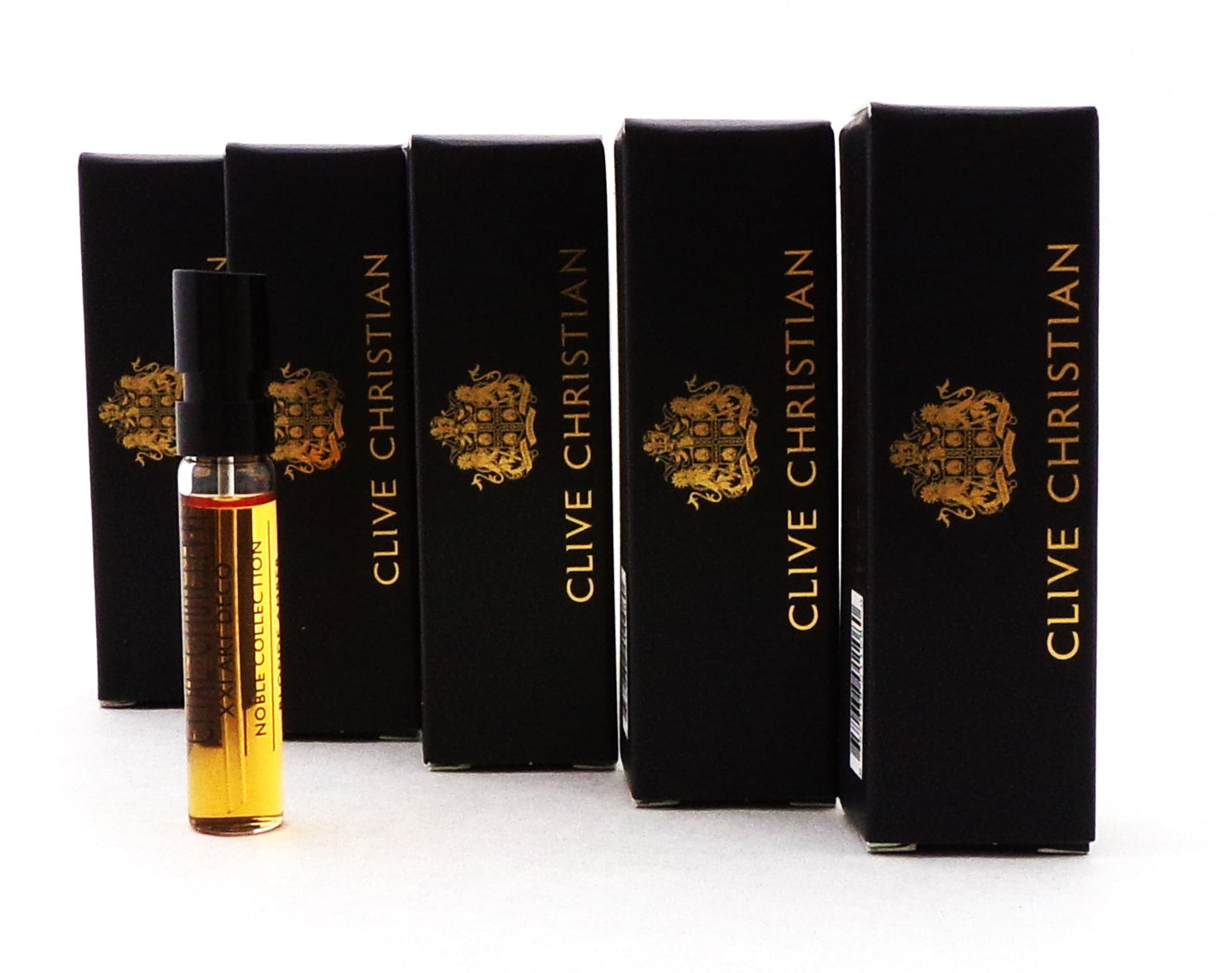 XXI Art Deco Blonde Amber by Clive Christian 0.07 oz./ 2 ml. Lot of 5 vials. New
