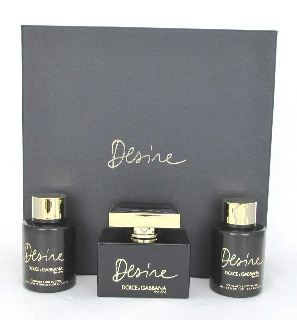 The One Desire by Dolce&Gabbana 3Pcs Set:2.5ozEDP+3.3ozB/L+3.3ozSh/G
