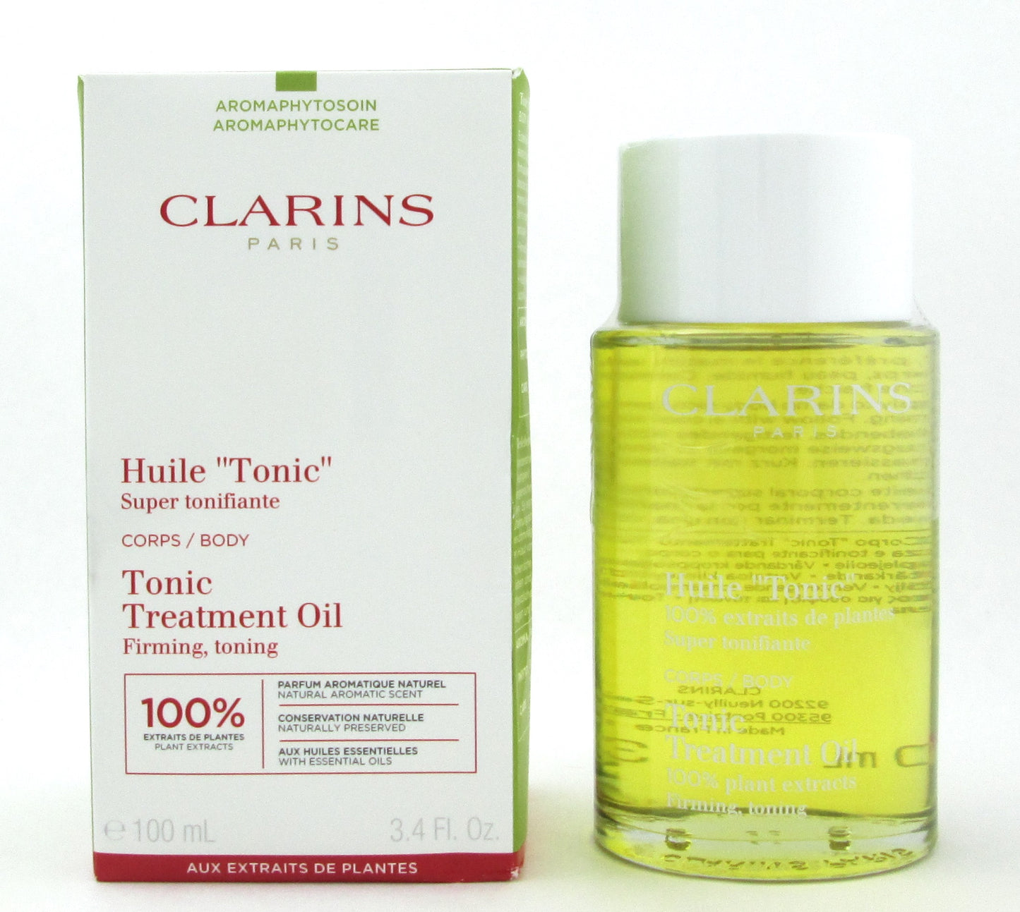Clarins Tonic Body Treatment Oil Firming Toning 100 ml./ 3.4 oz. Sealed Bottle Damaged Box