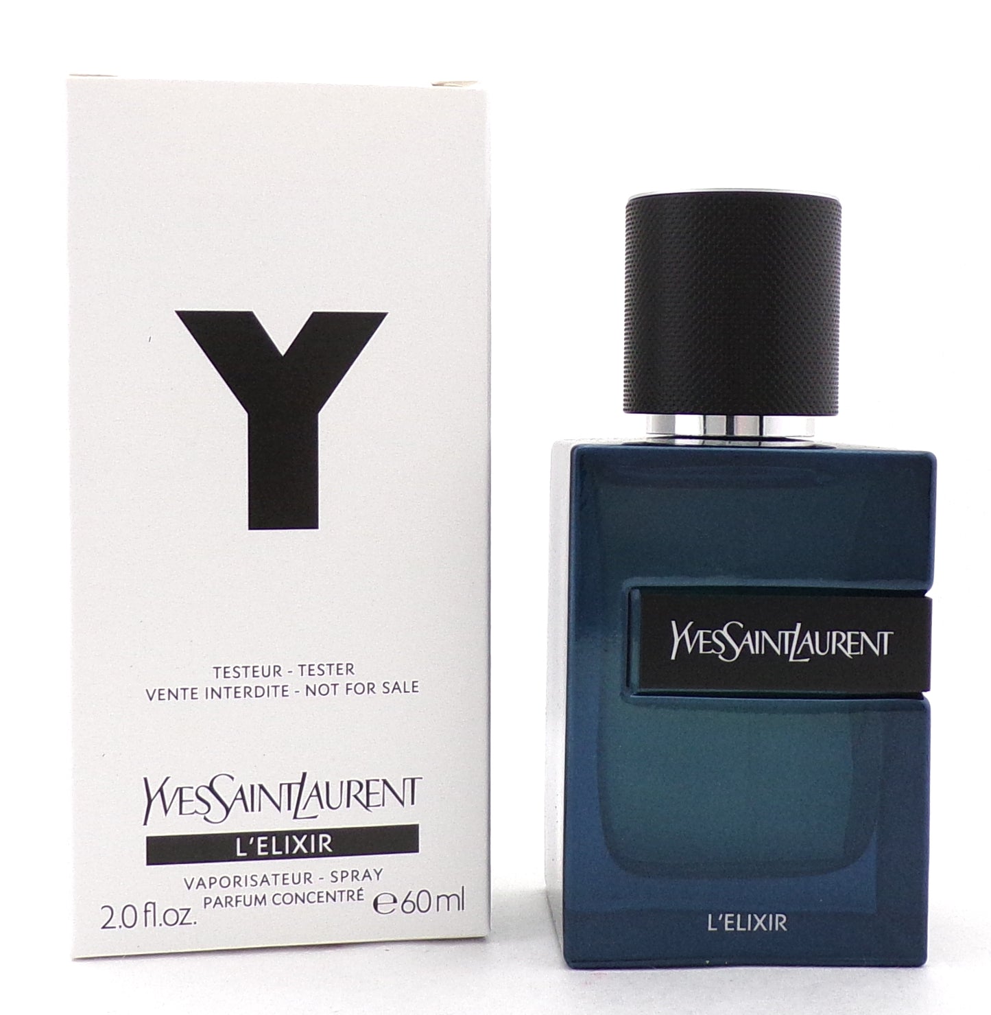 Y L'ELIXIR by Yves Saint Laurent 2.0 oz Parfum Concentre Spray for Men. New Tester w/ Cap