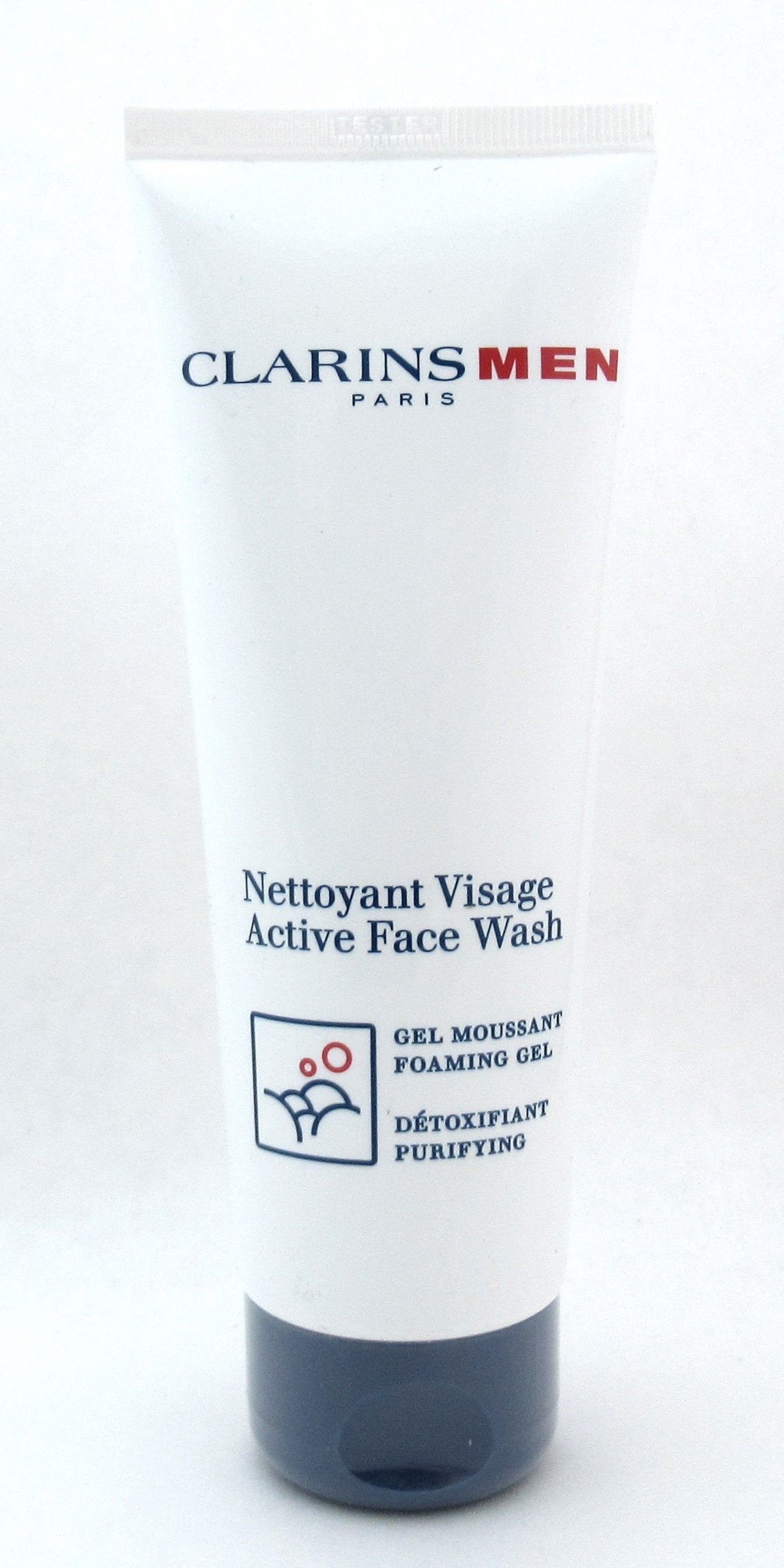Clarins Men Active Face Wash Foaming Gel Purifying 125 ML./ 4.4 oz. New Tester
