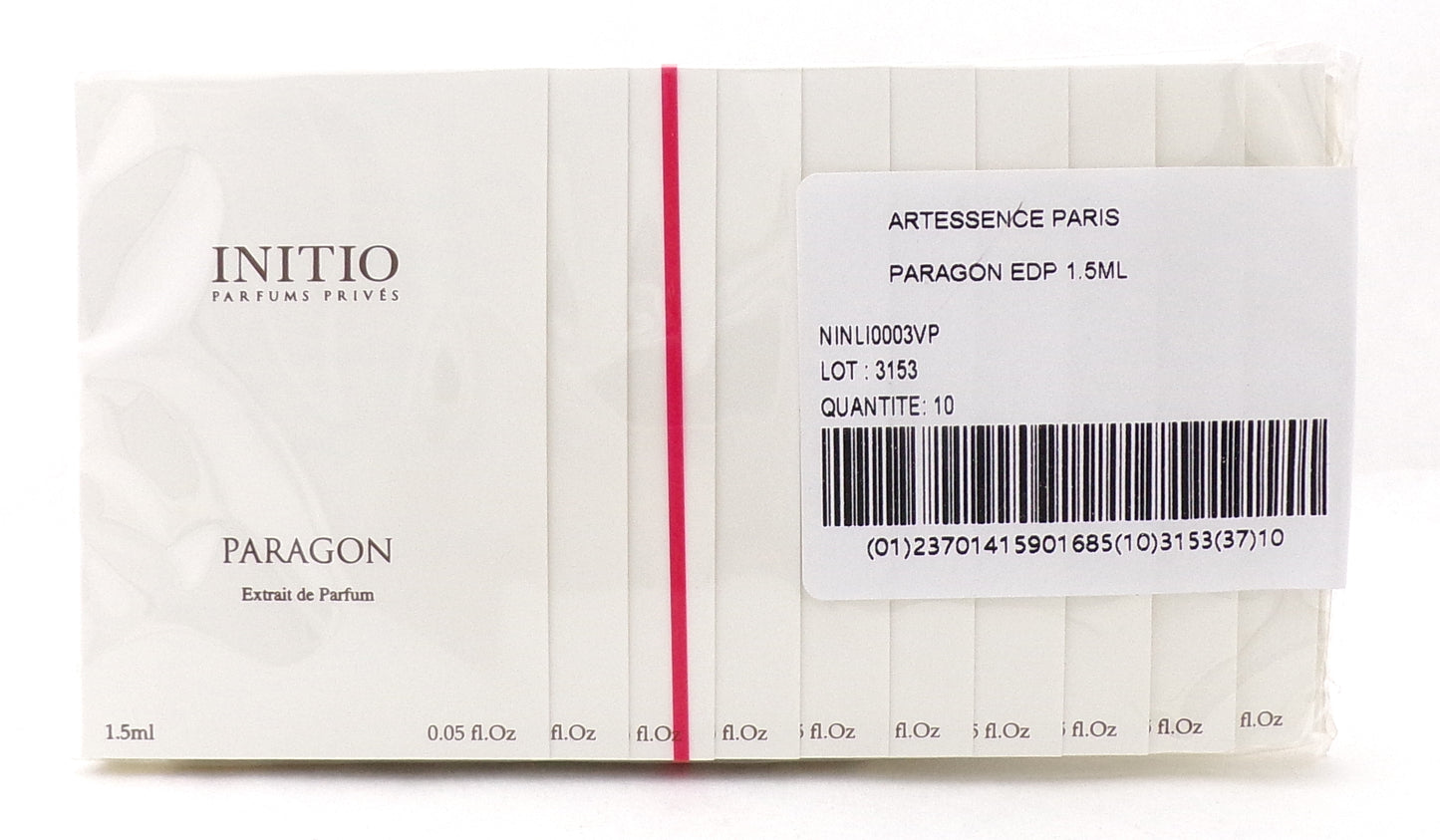 INITIO PARAGON 1.5 ml./ 0.05 oz. Extrait de Parfum Vial Spray. Pack of 10 pcs. New Sealed Bag