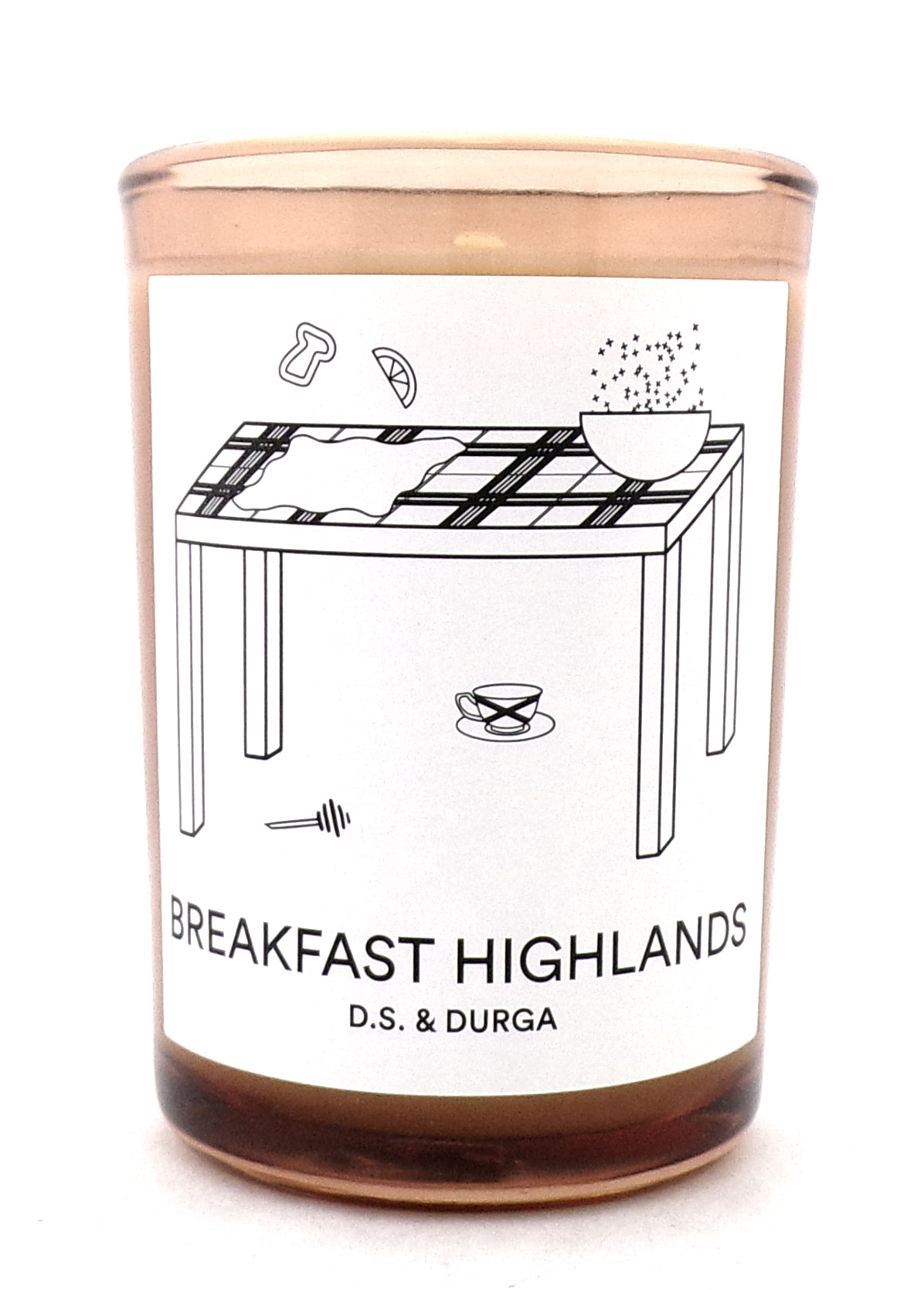 D.S. & Durga BREAKFAST HIGHLANDS 7 oz./ 198 g. Perfumed Candle. New Tester No Box