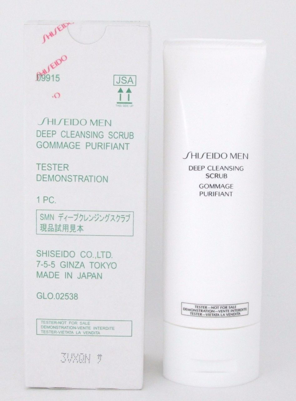 Shiseido Men Deep Cleansing Scrub 125 ml/ 4.5 oz *Tester Box