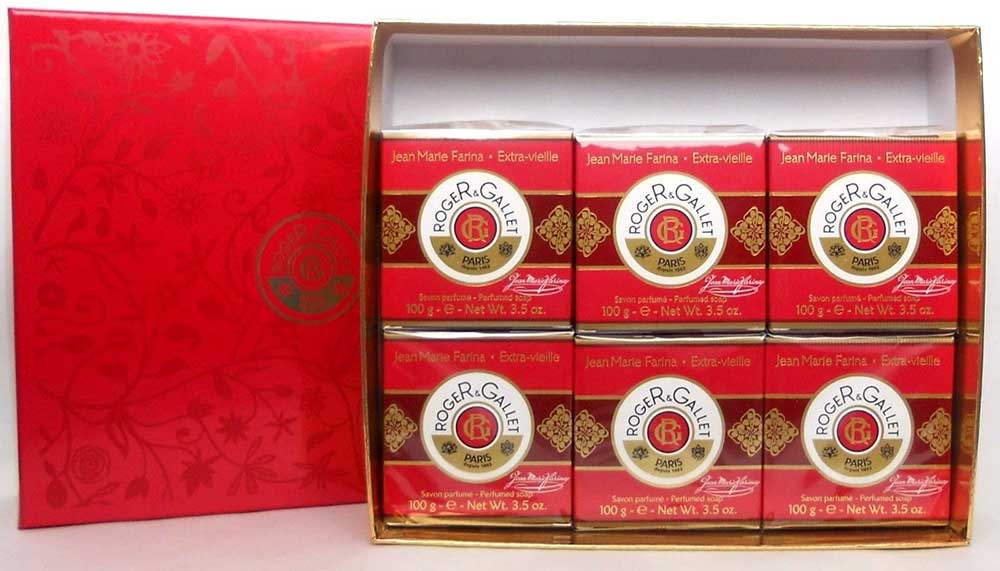 Roger & Gallet Jean Marie Farina Extra-Vieille 6 SOAP Set. Unisex