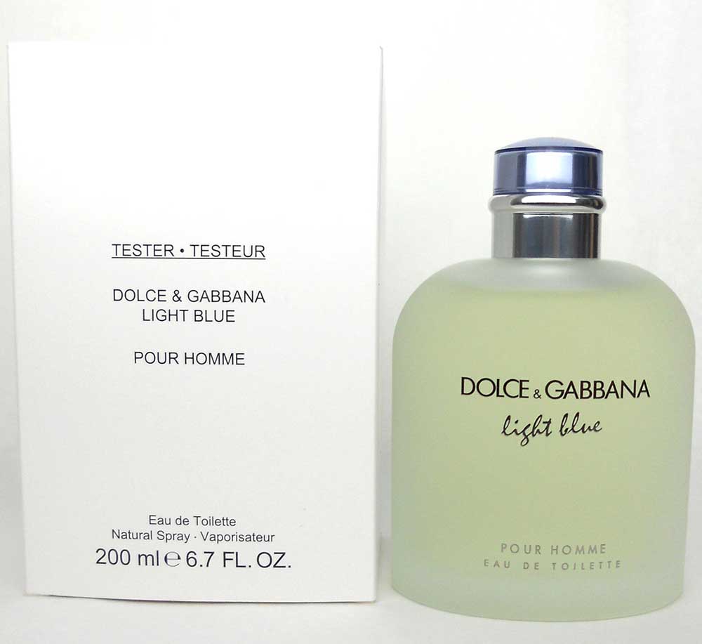 Light Blue Men by Dolce & Gabbana Eau De Toilette Spray 6.7oz.*Tester