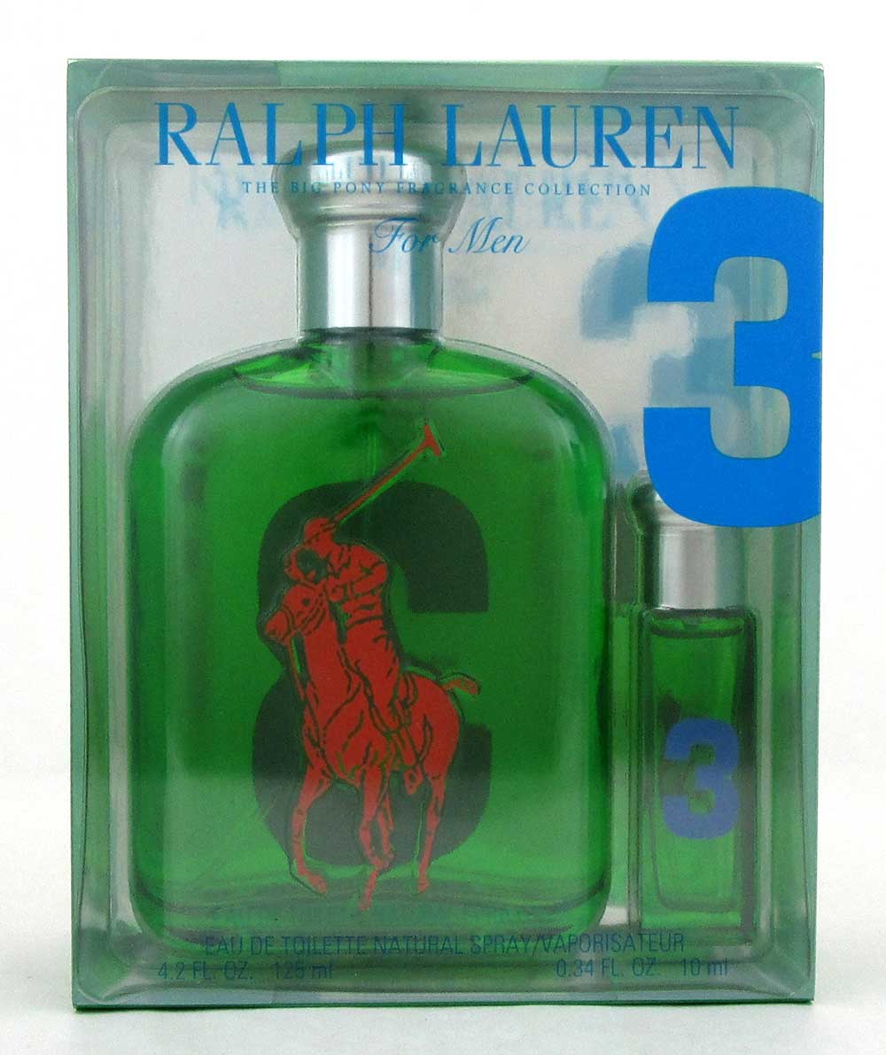 Polo The Big Pony #3 by Ralph Lauren Set Men:EDT Spray 4.2oz.&10ml.