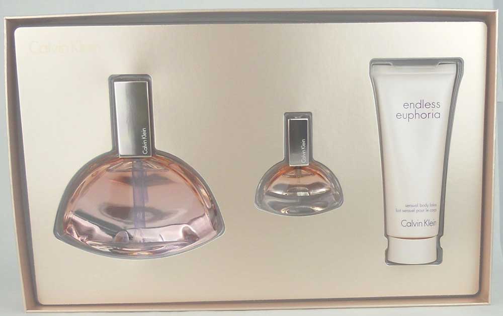 Endless Euphoria Calvin Klein 4 oz.EDP Spr.+3.4 B/L+15 ml.Damaged Box