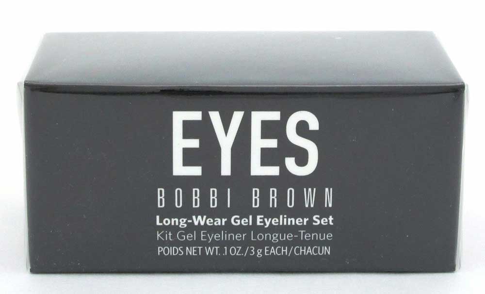 Bobbi Brown Long Wear Gel Eyeliner Set Black &Sepia Ink w/Mini Brush