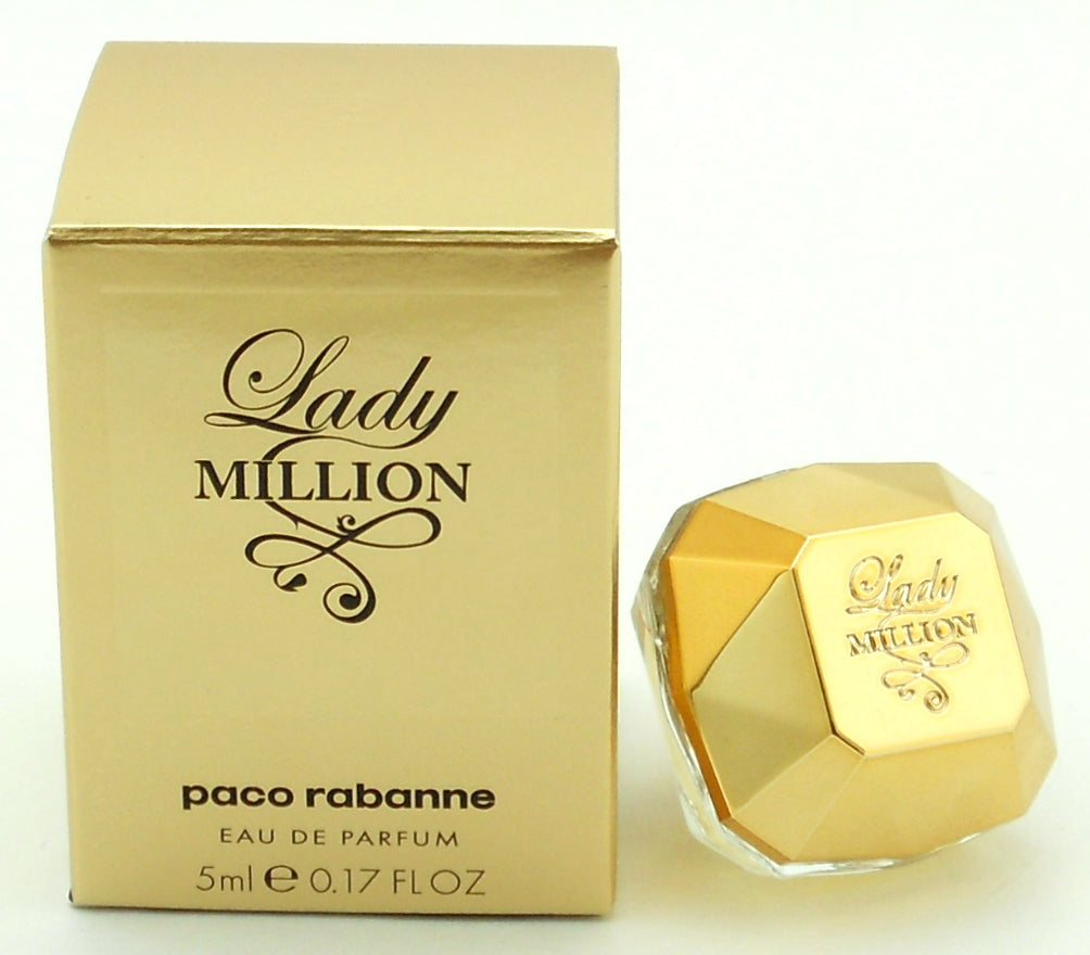 Lady Million by Paco Rabanne Eau De Parfum SPLASH for Women 0.17 oz. MINI. Brand new.