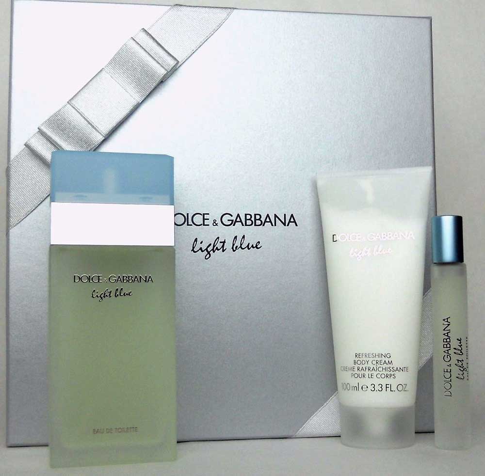 Light Blue by Dolce & Gabbana 3.3 EDT+ 0.25 EDT + 3.3 Cream.New Set