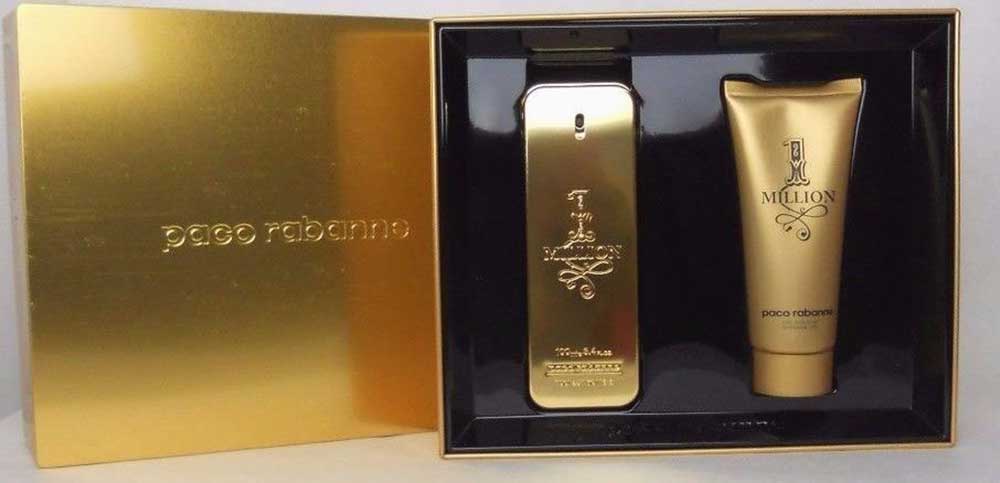 Paco Rabanne 1 Million 3.4oz.EDT+3.4oz.S/Gel. Set in Damaged Tin Box