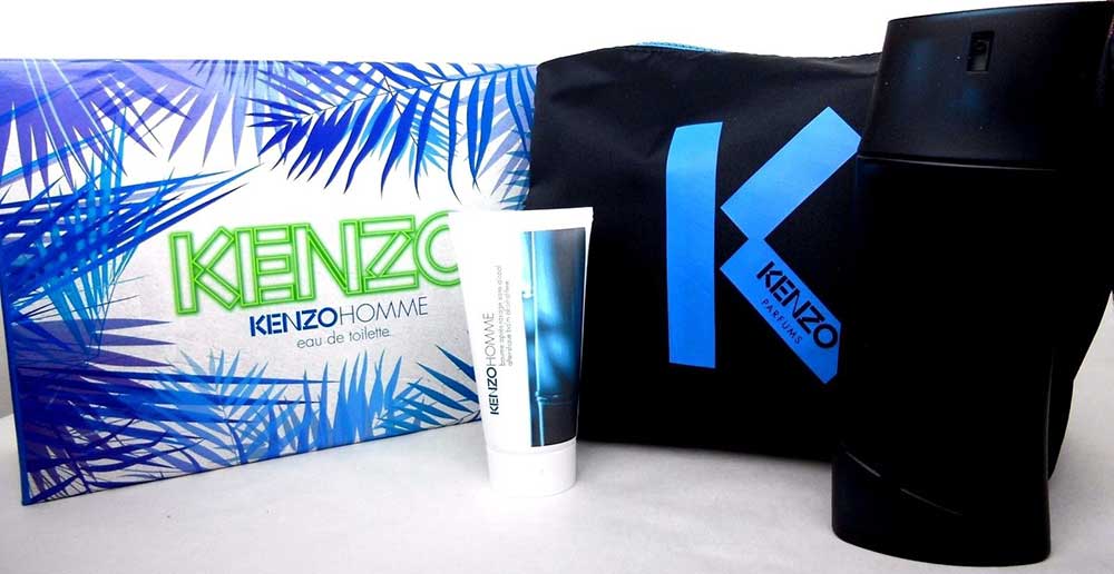 Kenzo Homme by Kenzo EDT 3.3oz.+Balm 1.7oz+Travel Pouch.NIB.Hard Box