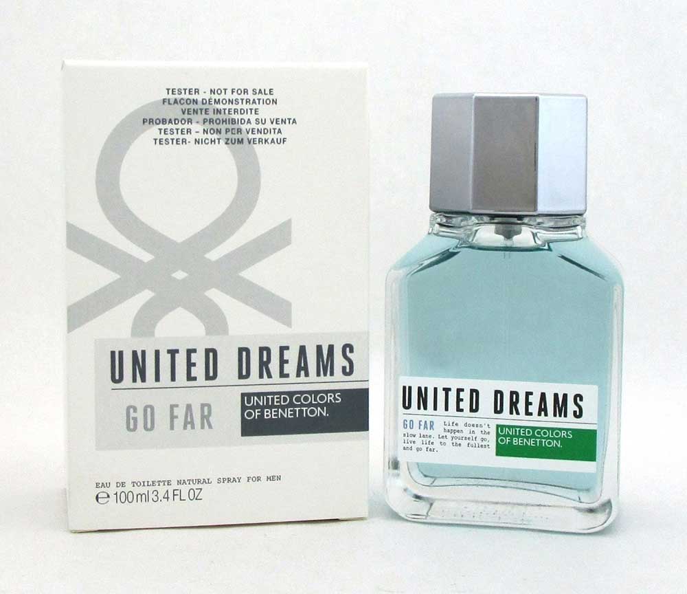 Benetton United Dreams GO FAR EDT Spray 3.4 oz. for Men *Tester