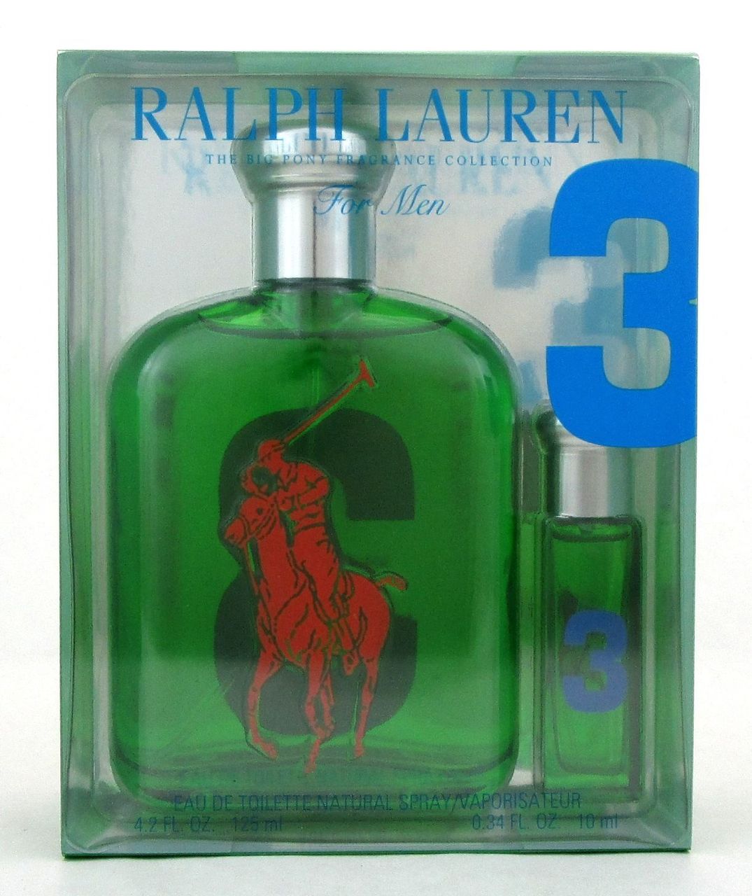 Polo The Big Pony #3 by Ralph Lauren Set Men:EDT4.2oz.&10ml.*Damag.
