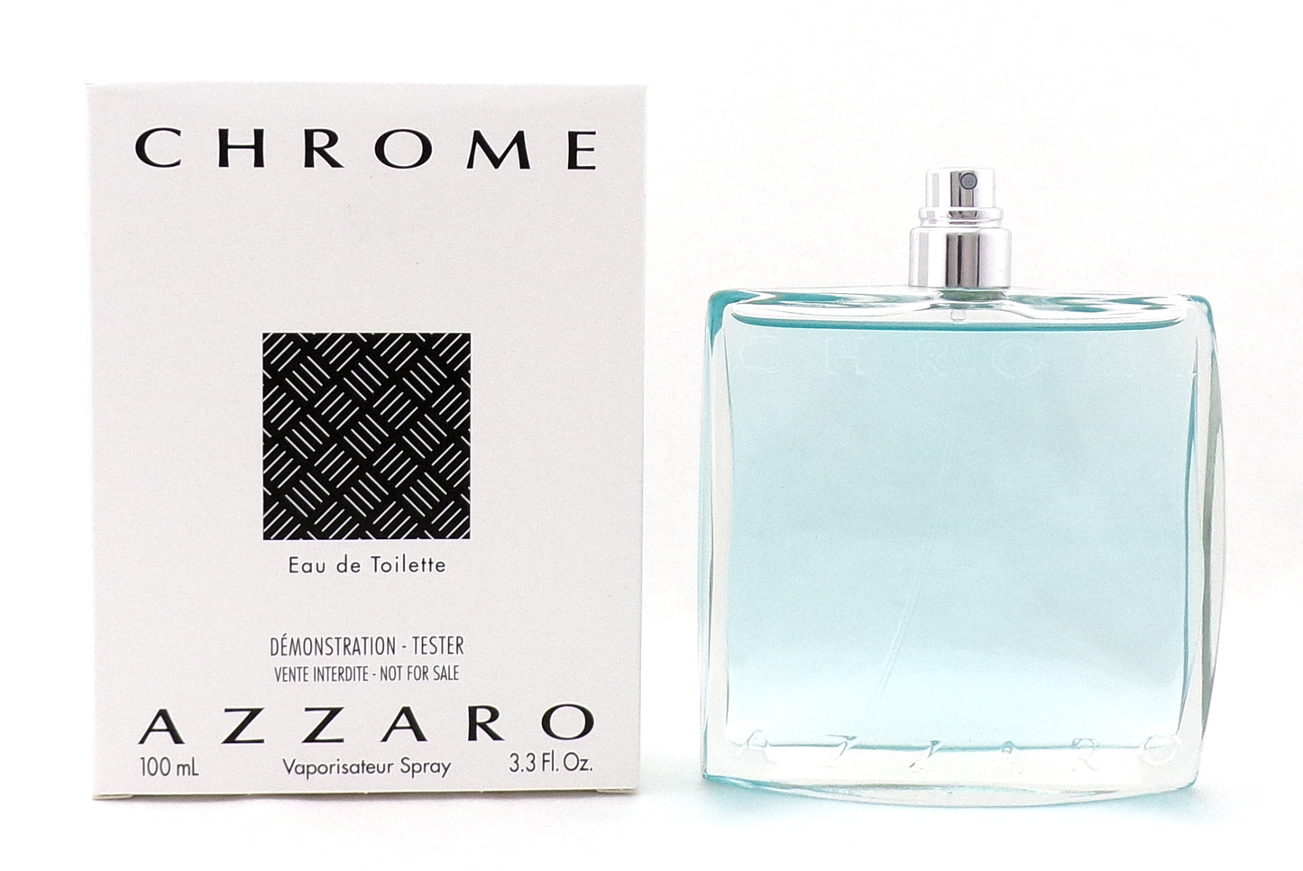 Chrome by Azzaro 3.3 oz Eau de Toilette Spray for Men. Brand new Tester NO Cap