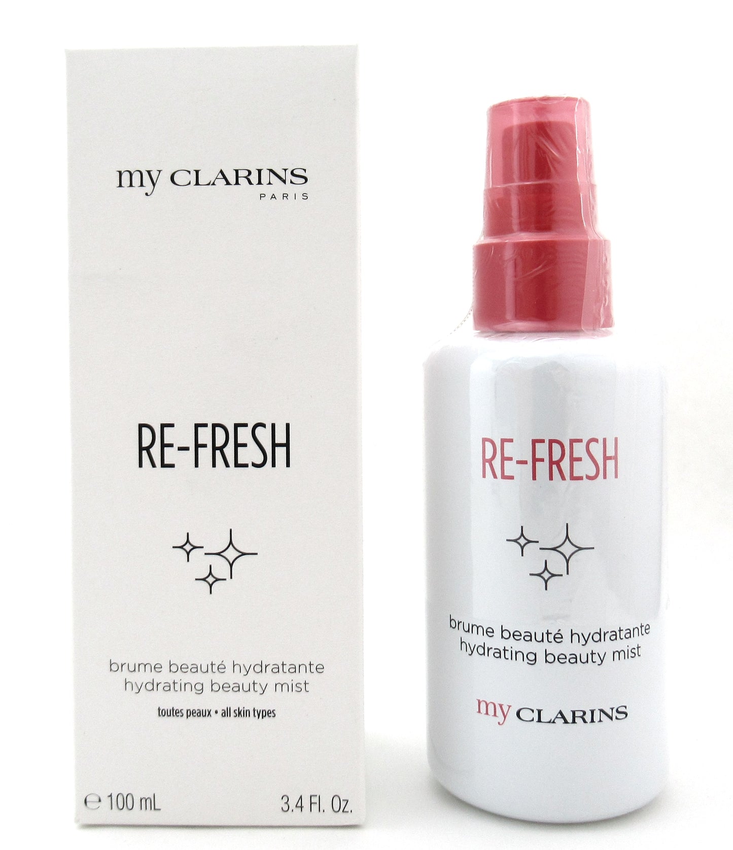 Clarins Re-Fresh Hydrating Beauty Mist All Skin Types 100 ml./3.4 oz. New Tester