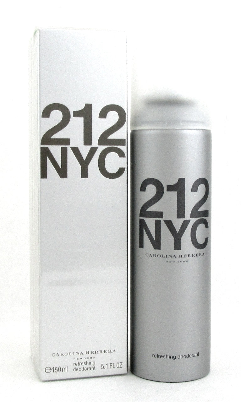 212 NYC by Carolina Herrera 5.1 oz. Deodorant Spray for Women. New. DAMAGED Box