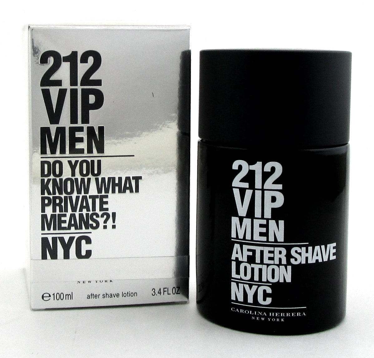 212 VIP MEN by Carolina Herrera 3.4 oz. After Shave Lotion Splash. NEW Damag.Box