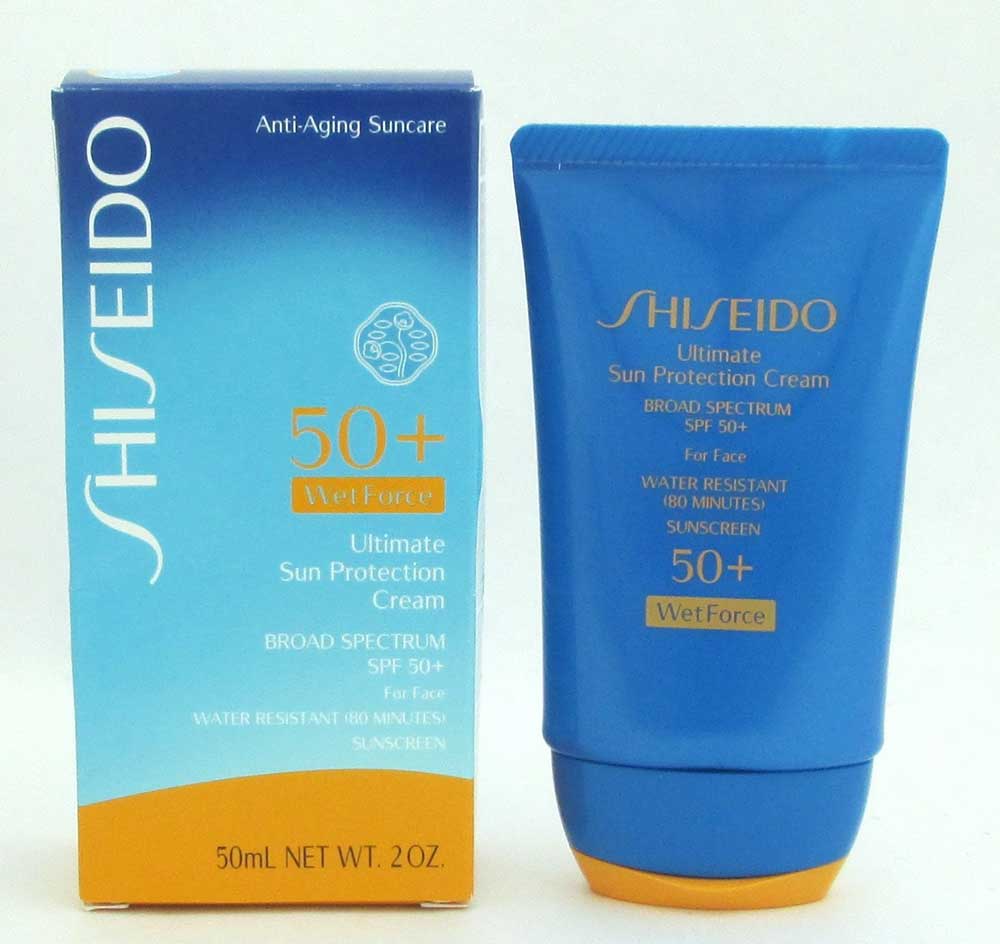 Shiseido Ultimate Sun Protection Cream SPF 50+Wet Force Face 50ml*Damaged