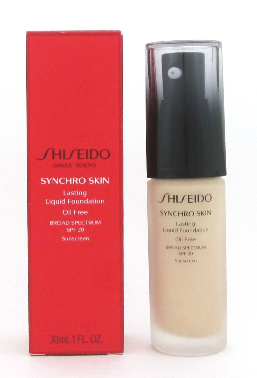 Shiseido Synchro Skin Lasting Liquid Found. Oil Free SPF 20 Golden 2 1oz