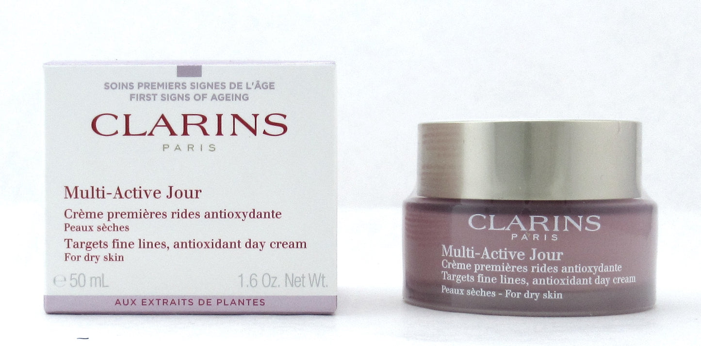 Clarins Multi Active Jour Antioxidant Day Cream for Dry Skin 50 ml./ 1.6 oz. New