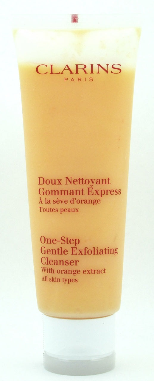 CLARINS One-Step Gentle Exfoliating Cleanser With Orange Extract 125 ml./ 4.3 oz. NO BOX