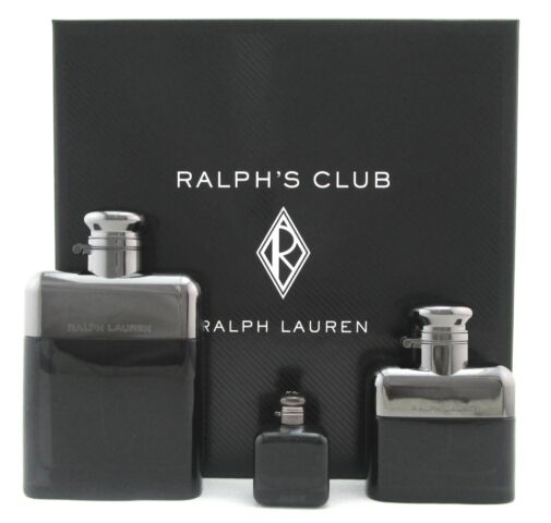 Ralph's Club by Ralph Lauren 3.4oz & 1.0oz & 7ml Eau de Parfum for Men. New SET