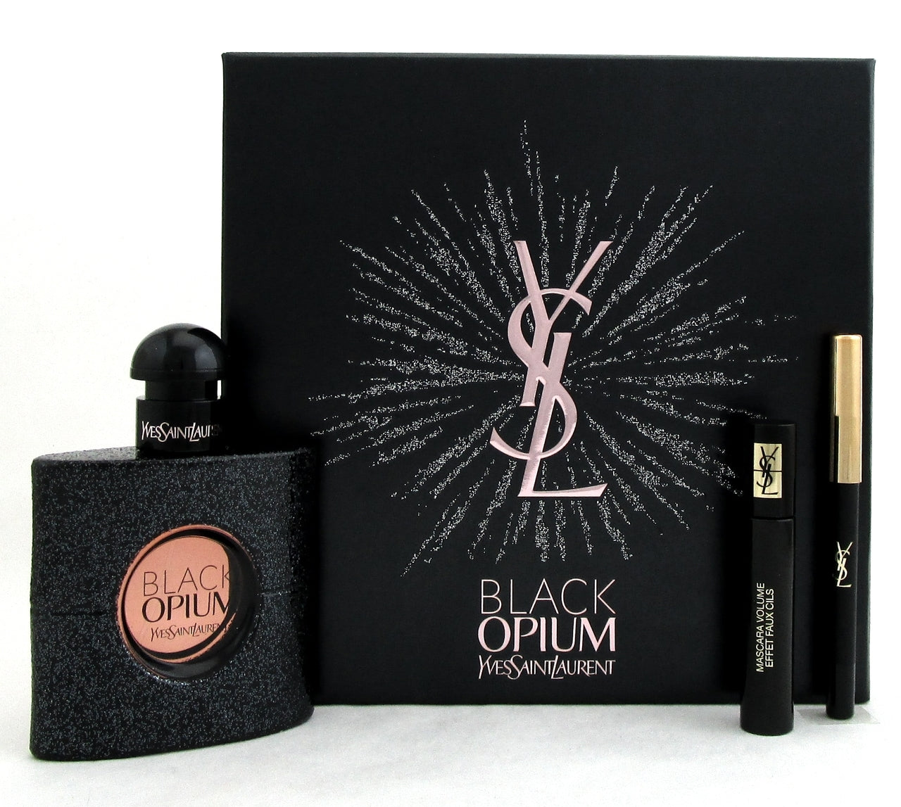 Black Opium by Yves Saint Laurent 1.6 oz EDP 3 PC.Set for Women. New in Hard Box