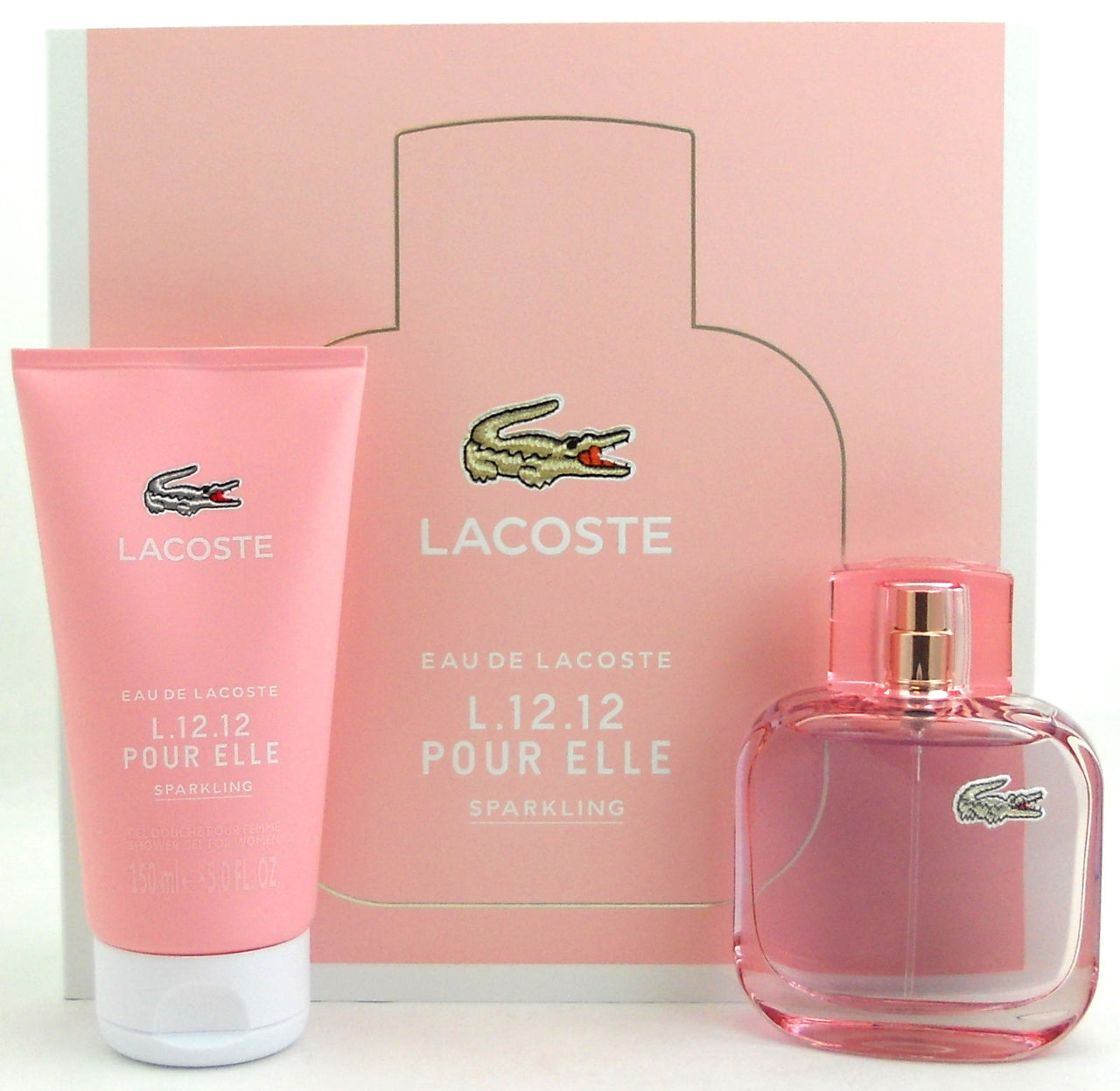 Eau De Lacoste L.12.12 Sparkling Perfume by Lacoste 3 oz. EDT Spray + 5.0 oz.Shower Gel. New set.
