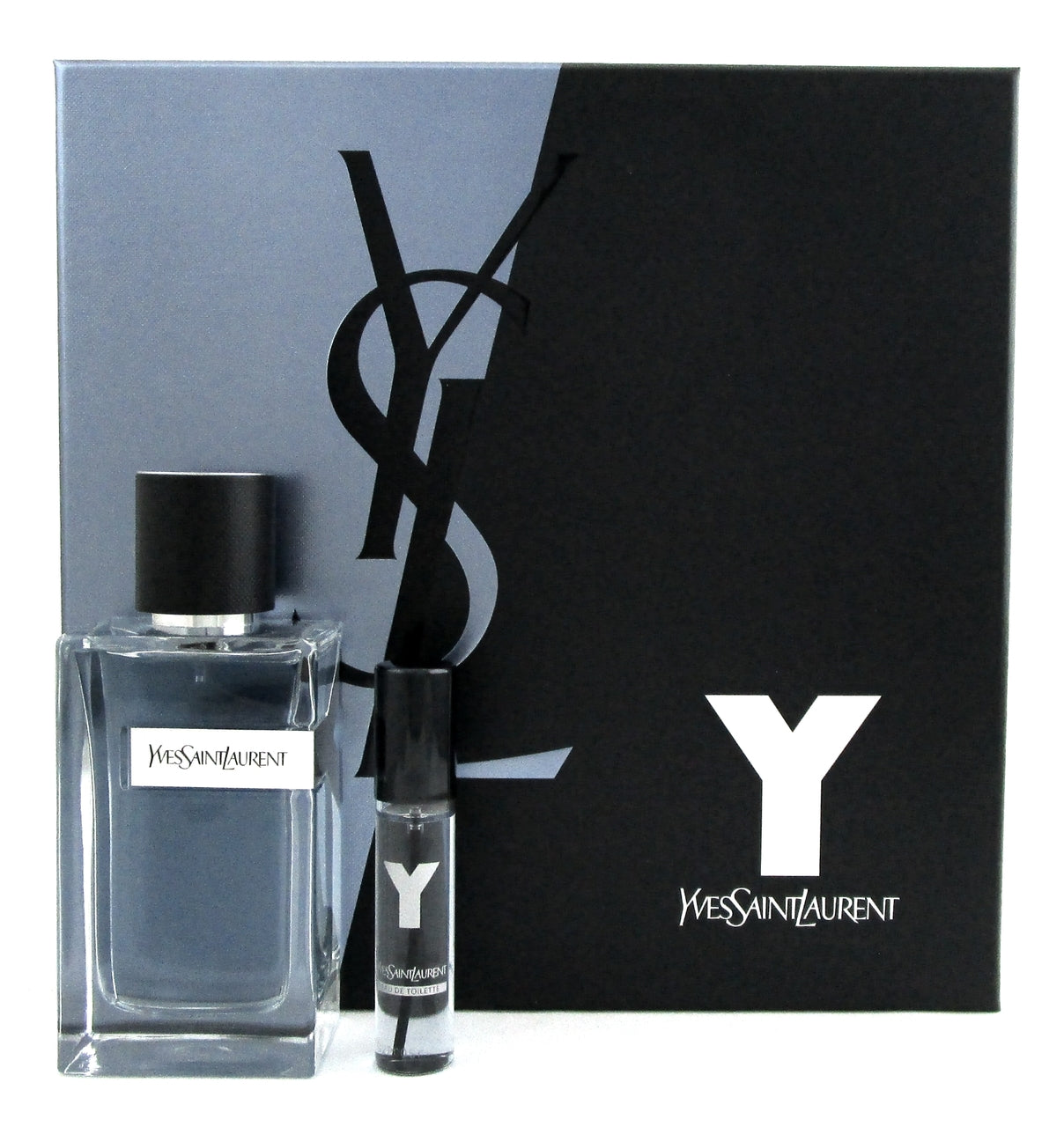 Y by Yves Saint Laurent 2 Pcs Gift Set for Men: Eau de Toilette Spray 3.3oz+10ml