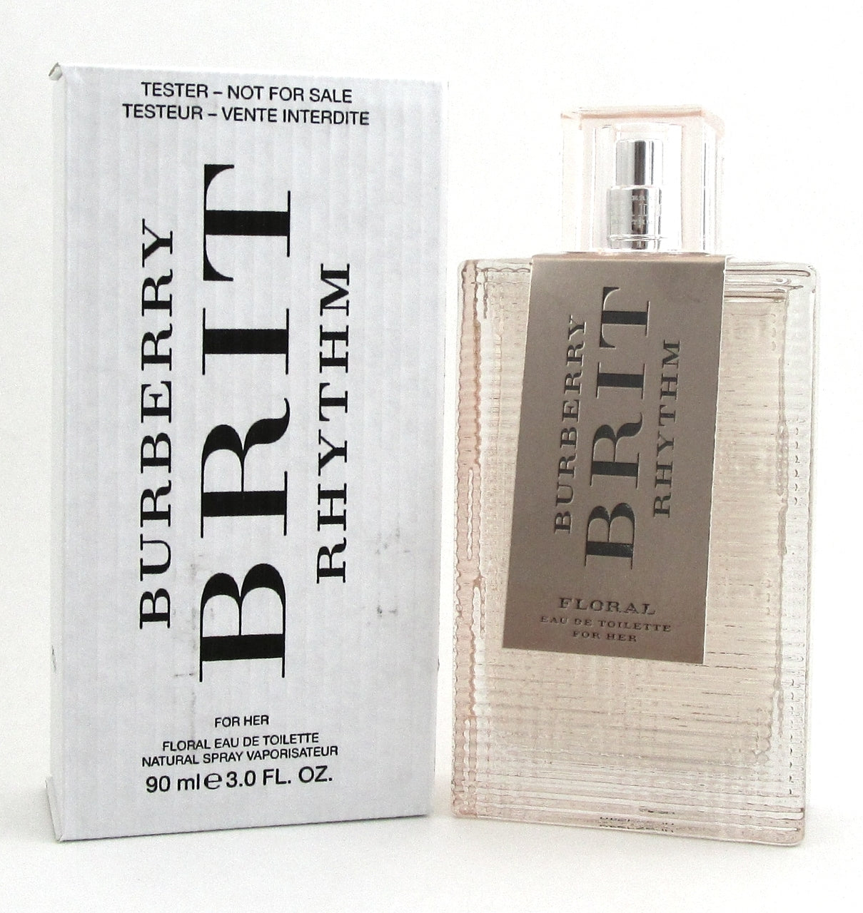 Burberry BRIT RHYTHM FLORAL 3.0 oz. EDT Spray for Women. New Tester with Cap.