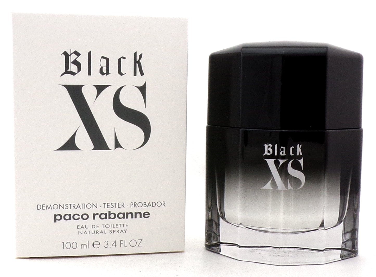 Black XS by Paco Rabanne 3.4 oz. Eau de Toilette Spray for Men. New Tester w/Cap