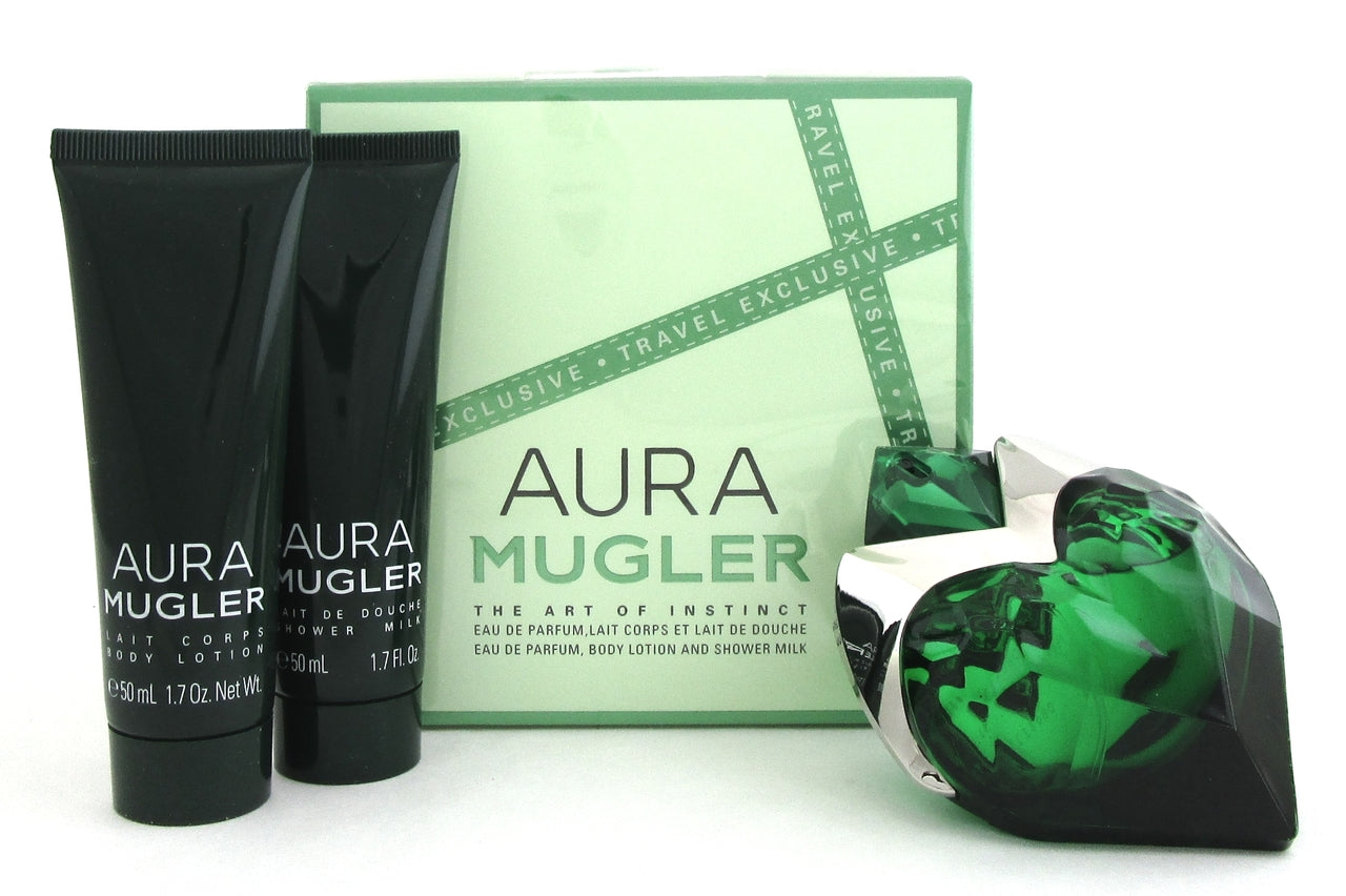 Aura Mugler by Thierry Mugler 1.7 oz. EDP Spray Refillable SET for Women. NEW.