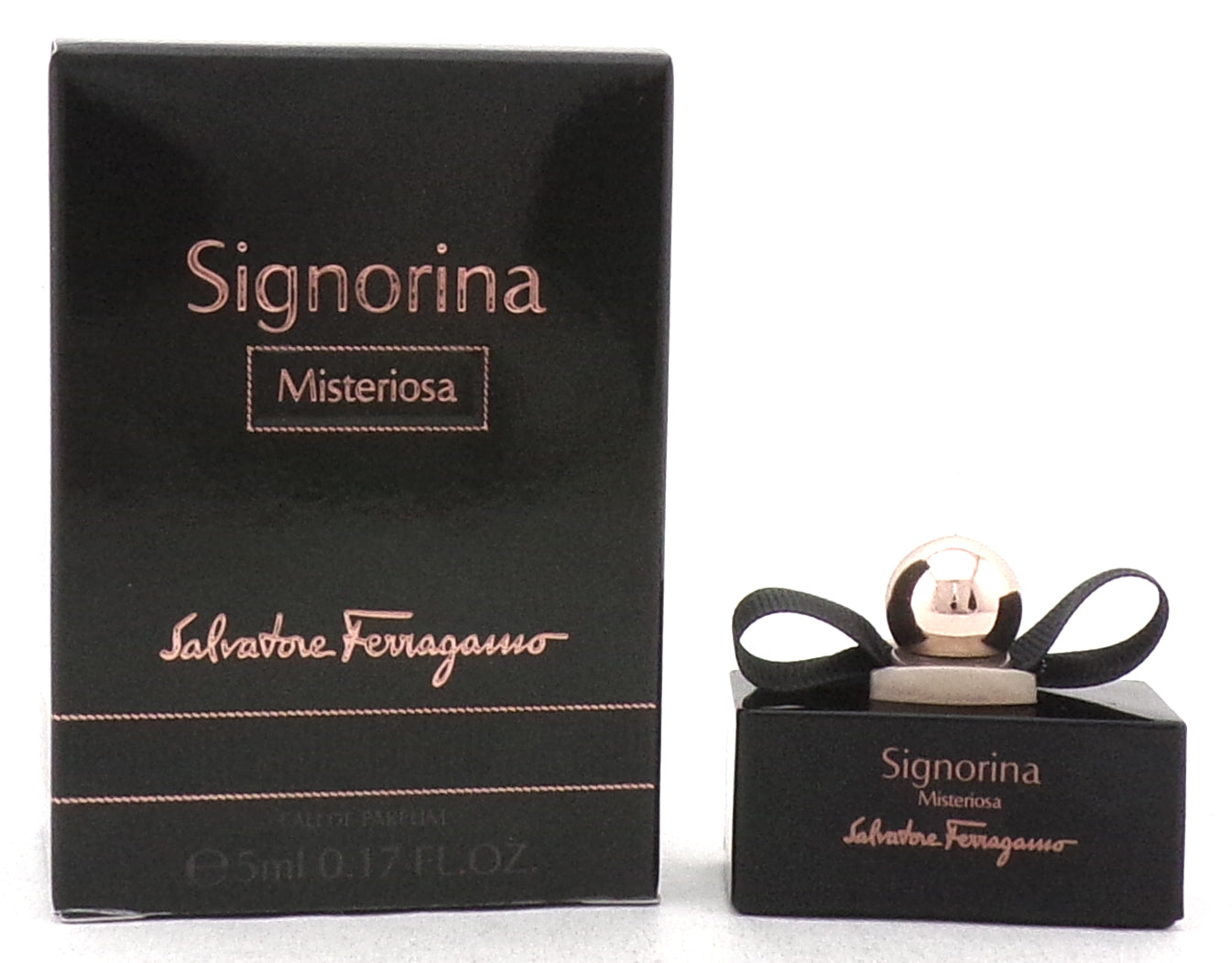 Signorina Misteriosa by Salvatore Ferragamo 5 ml./ 0.17 oz. Eau de Parfum MINI Splash for Women. New in Box