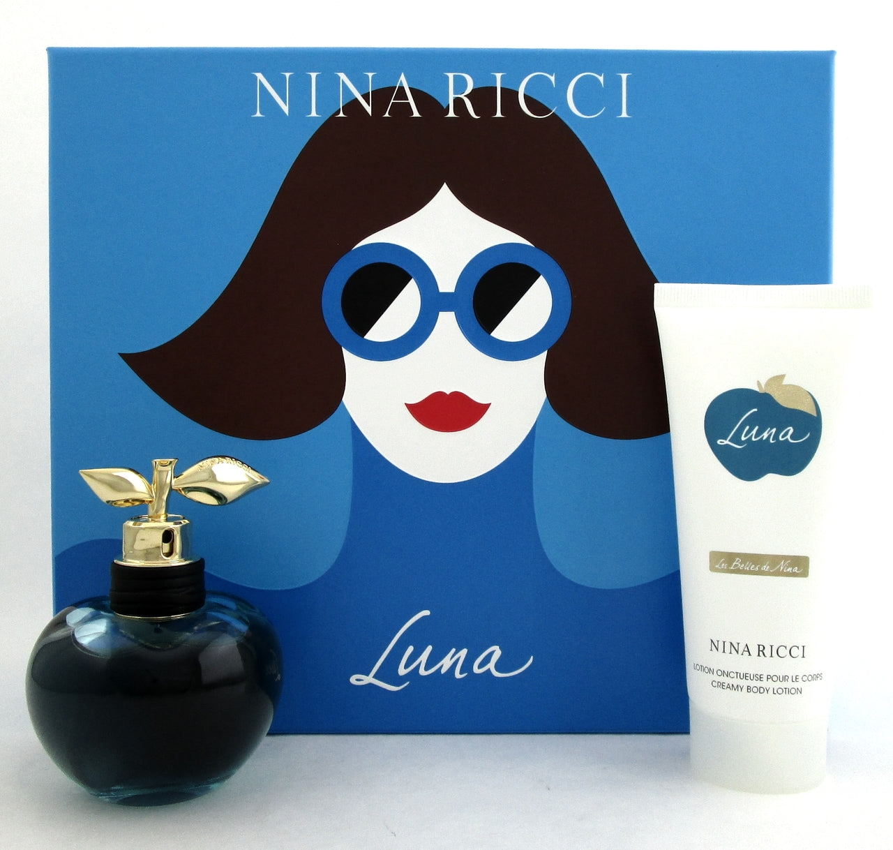 Luna by Nina Ricci Set for Women: 2.7 oz.EDT Spray + 3.4 oz. Body Lotion. Brand New