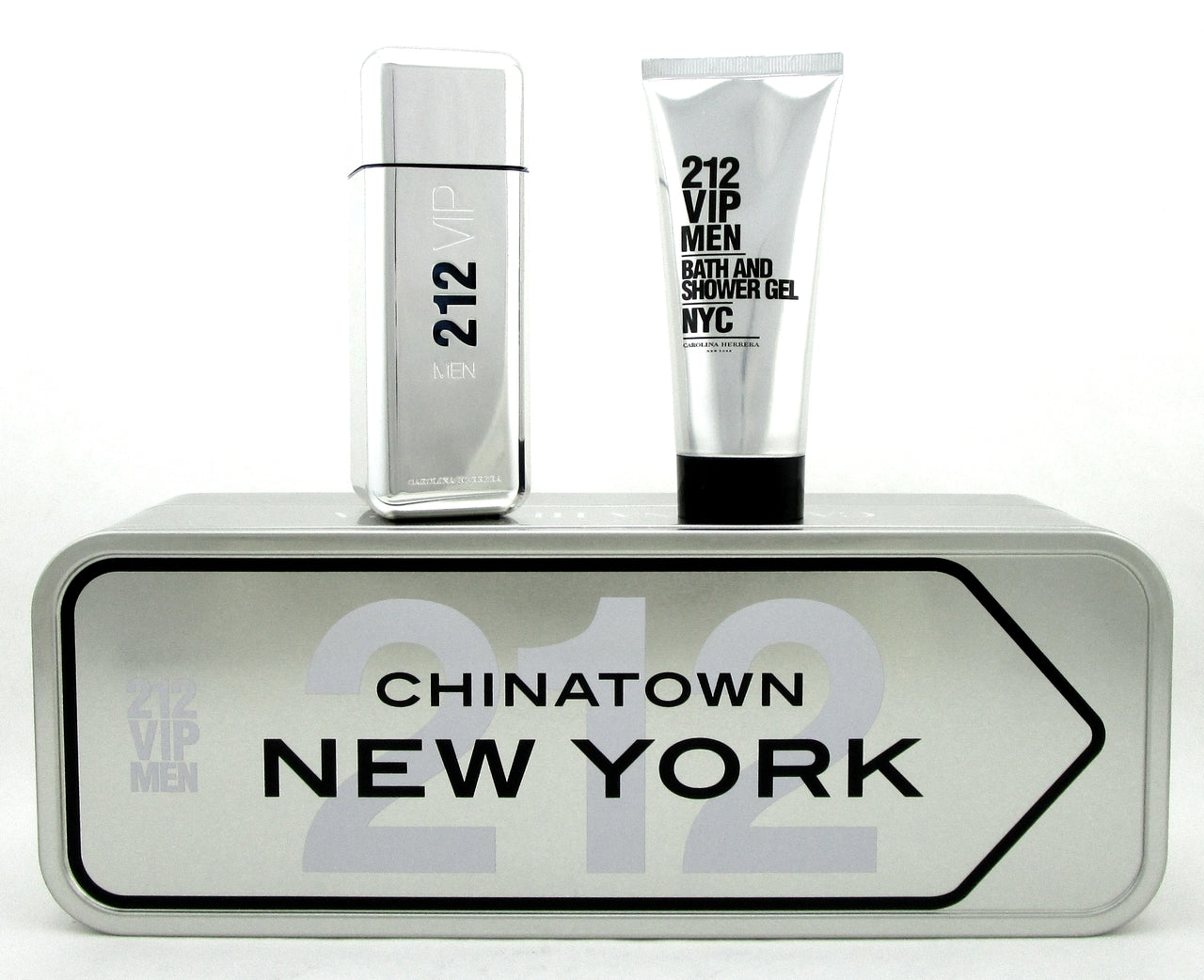 212 VIP MEN by Carolina Herrera 3.4 oz.EDT+ 3.4 oz.Bath&Sh/Gel. Brand New Set.