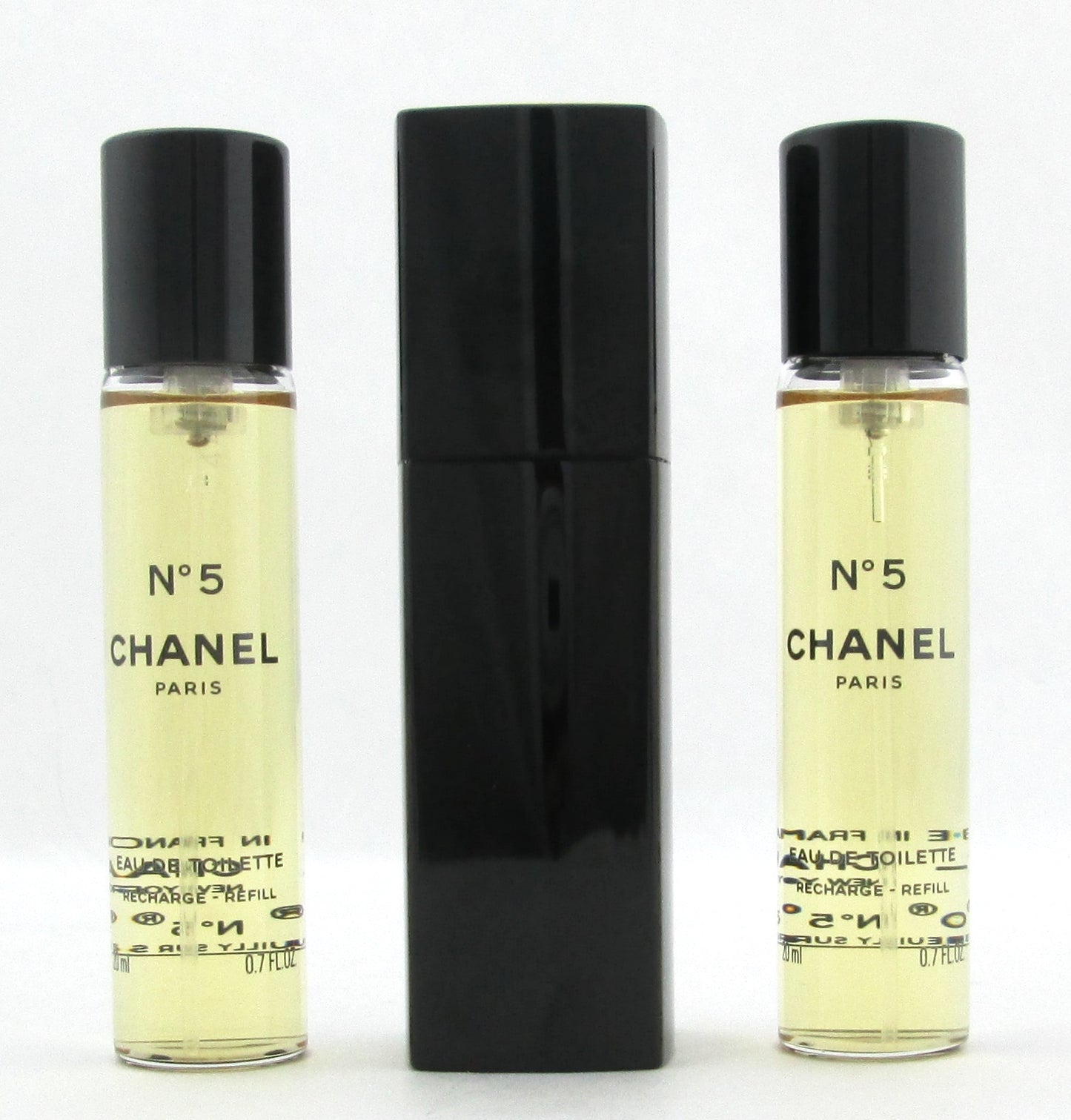 Chanel No 5 Twist and Spray Eau de TOILETTE Purse Spray 3 x 20 ml in Sealed Box