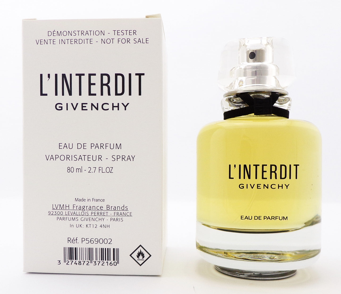 Givenchy L'INTERDIT 2.7 oz. Eau de Parfum Spray for Women. New TESTER w/Cap