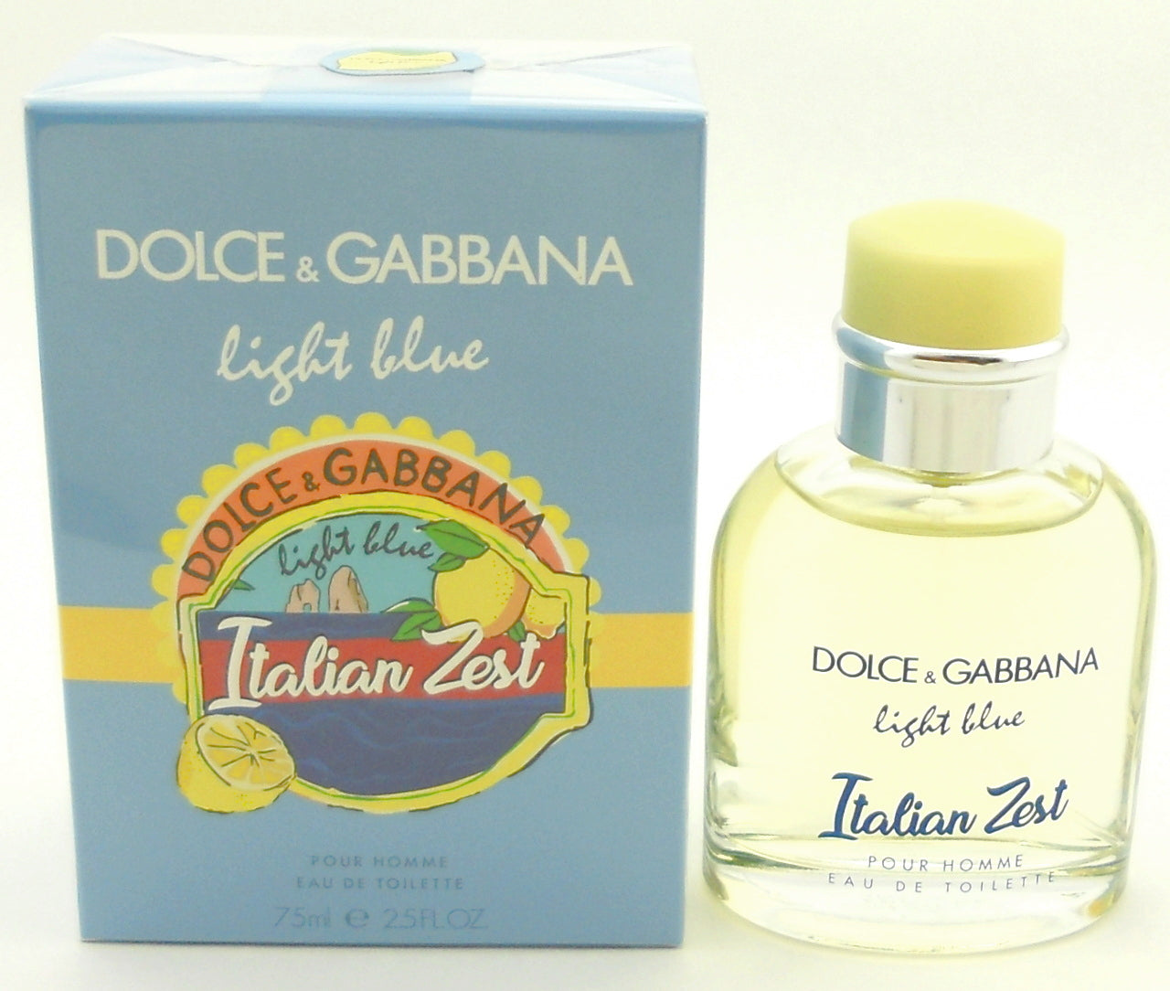 Dolce Gabbana Light Blue Italian Zest Limited Edition Cologne for Men EDT Spray 2.5 oz. New in Sealed box