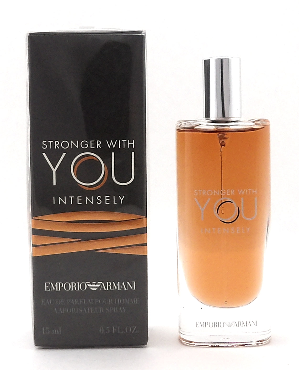 Emporio Armani Stronger With You Intensely 0.5 oz/15 ml EDP Travel Spray for Men. New Sealed