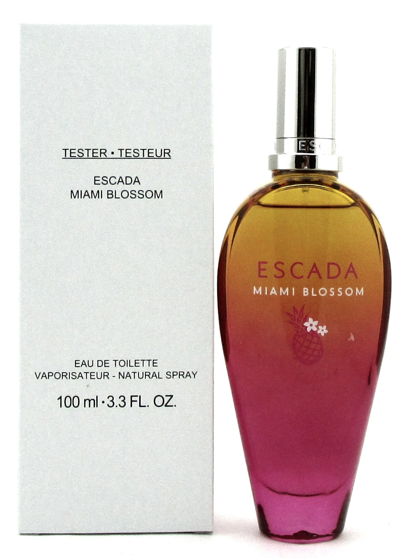 Escada Miami Blossom 3.3 oz. Eau de Toilette Spray for Women.New Tester with Cap