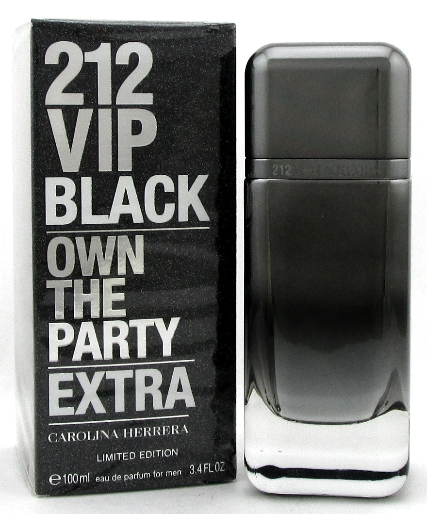 212 VIP BLACK EXTRA by Carolina Herrera 3.4 oz EDP Spray Men. New Sealed Box