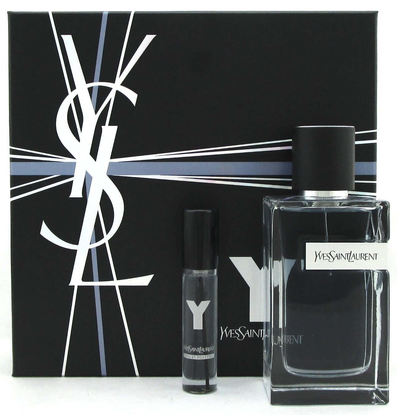 Y by Yves Saint Laurent Gift Set for Men: Eau de Toilette Spray 3.3oz +10ml. NEW